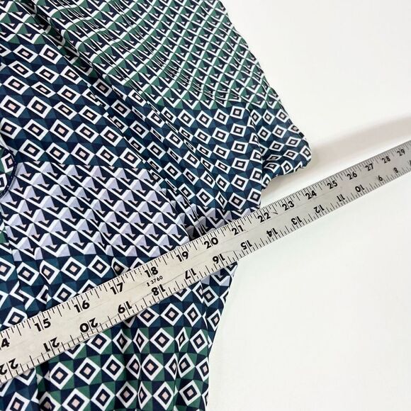 Parker Luisa Mini Dress Womens Medium Multicolor Geometric Print Flutter Sleeve - Picture 3 of 12